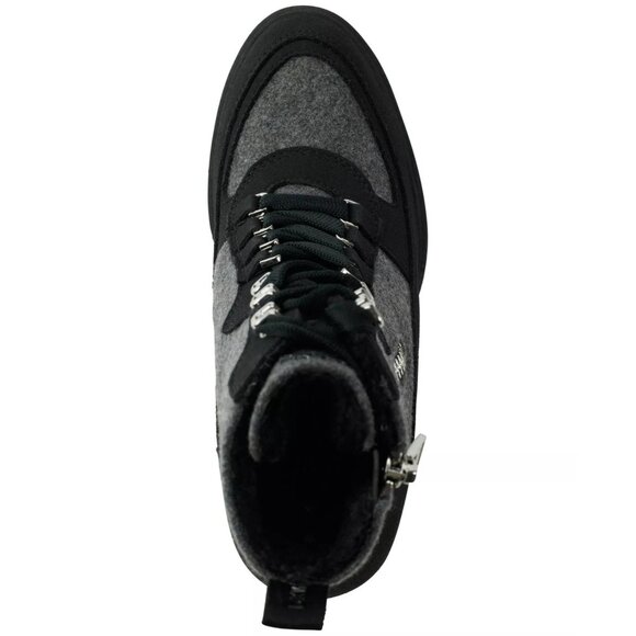 179$ DKNY Toia Lace-Up Zip Block Heel Booties Women's Size 9 US Gray Black - Picture 5 of 5